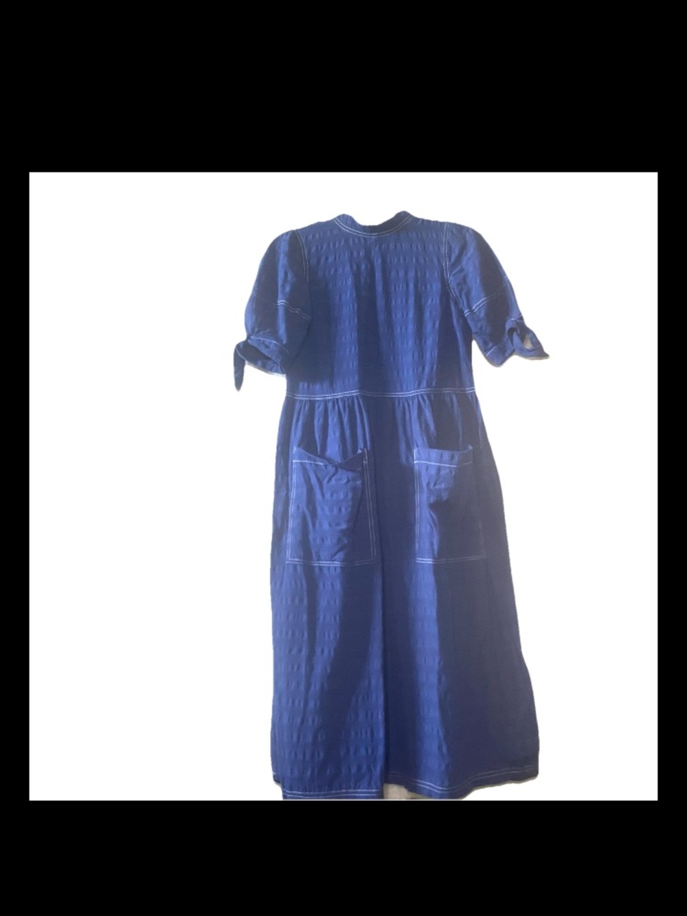 ASOS Blue Textured Front Pocket Dress SZ 2